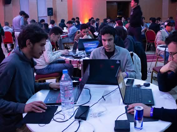 Khalil with his CTF team